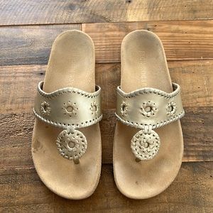 Jack Rogers Gold Comfort Sandals Size 8m